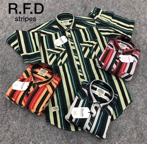 Rfd Stripes Watchler Men Green Collar Neck Cotton Shirt Machine Wash