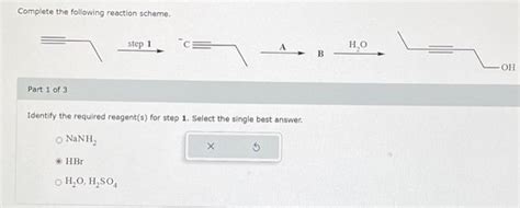 Solved Complete The Following Reaction Scheme Part Of