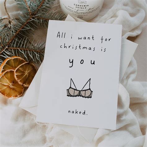 Naked Christmas Card Etsy