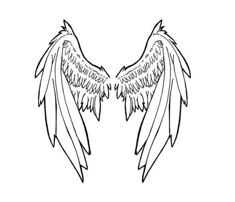 Cool Angel Wings Coloring Page - Free Printable Coloring Pages for Kids