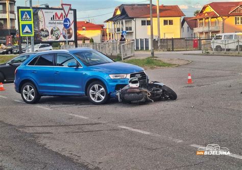 Info Bijeljina Bijeljina Sudar automobila i mopeda vozač prevezen u