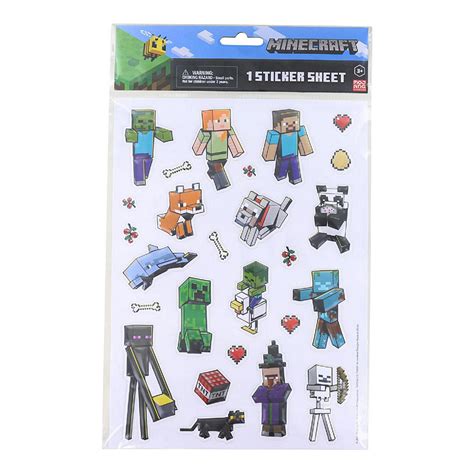 Minecraft Raised D Stickers One Sheet Oriental Trading