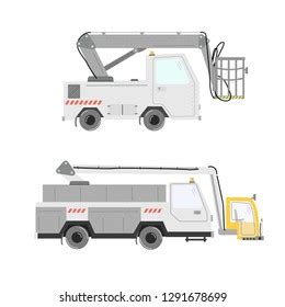 Set Aircraft Deicer Trucks Deicing Airplane Stock Vector (Royalty Free ...