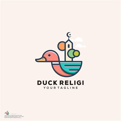 Premium Vector Duck Religi Logo Vector Design