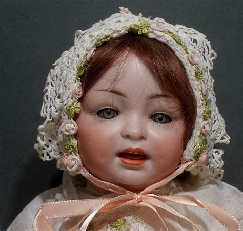 Antique German Bisque Doll Happy Character Baby By Hertel Schwab