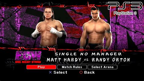 Wwe Smackdown Vs Raw 2008 Ps3 Matt Hardy Vs Randy Orton [2k][mclassic] Youtube