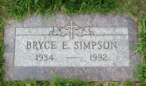 Bryce Edward Simpson 1934 1992 Find a Grave äreminne