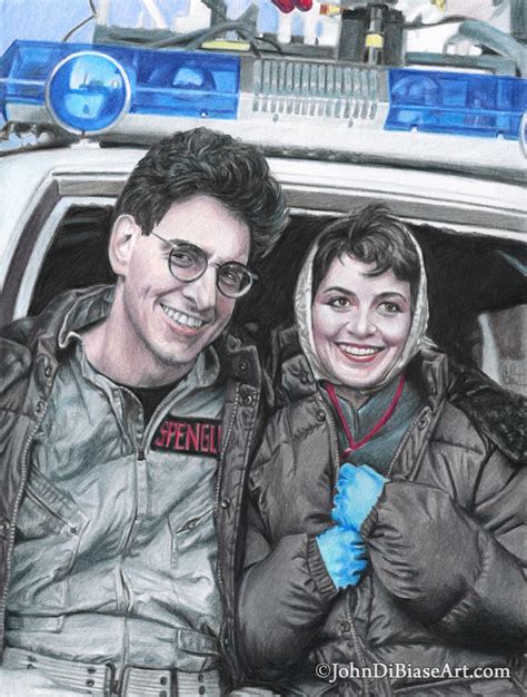 Egon And Janine Colored Pencil Ghostbusters Drawing The Artwork Of John Dibiase