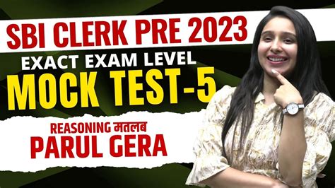 Complete Mock Test 05 SBI Clerk Prelims 2023 Reasoning Parul