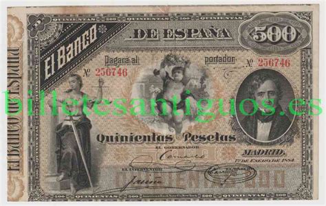 Spain P Pesetas Anverso Billetes Antiguos