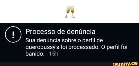 Processo de denúncia Sua denúncia sobre o perfil de queropussy s foi