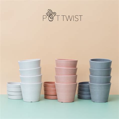 Pot Twist GreenPots Set 4pcs Small 4in D X 3 5in H Recycled