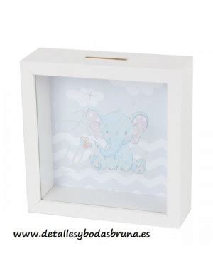 Hucha De Madera Elefante Bautizo Baby Shower