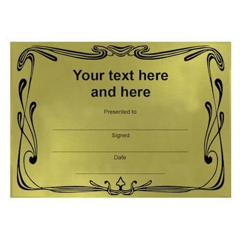 Gold Silver And Bronze Personalised Certificates Superstickers