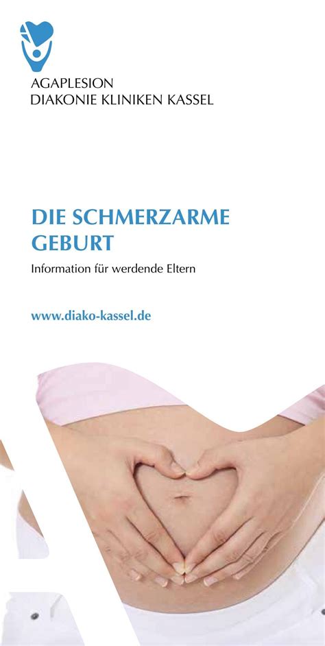 Flyer Schmerzarme Geburt Diakonie Kliniken Kassel