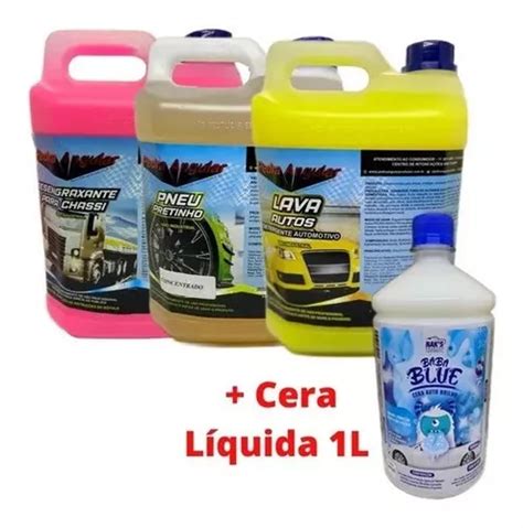 Kit Produto Para Lavar Carro Shampoo Pretinho Solupan 5 Lts Frete grátis