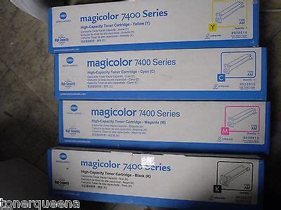 New 4PK Genuine Konica Minolta Magicolor 7400 7450 Hi Yld Toner YMCK