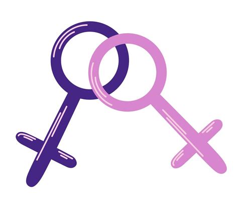 Gender Symbols Combination Of Male And Female Characters Vector