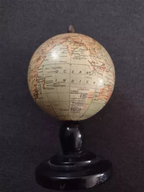 Petit Globe Terrestre Mappemonde Fin Eme Miniature Forest Eur