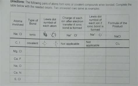 [solved] Writing Lewis Structures Predicting Chemical Products Type Of Bonds Course Hero