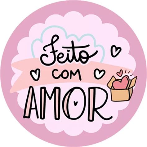 Adesivos Personalizados Prontos Frase Feito Com Amor Mercadolivre