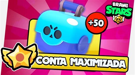 Finalmente Maximizei Minha Conta Abrindo 50 Caixas No Brawl Stars