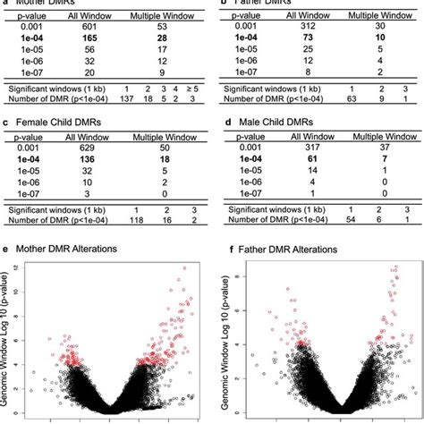 DMR Identification And Numbers The Number Of DMRs Found Using