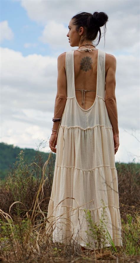 Backless Boho Dress Maxi Boho Dress Sexy Boho Dress Boho Etsy Mode Stijl Boho Mode Boho Jurk