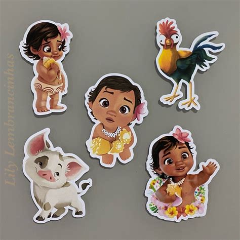 20 Apliques Para Tubetes Moana Baby Shopee Brasil