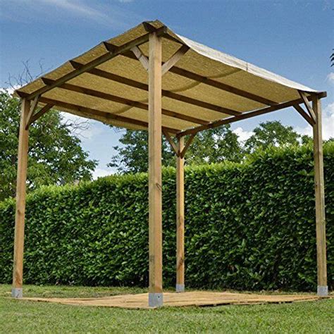 Pergola Pergolato Gazebo In Legno Tettoia Da Giardino Telo Copertura