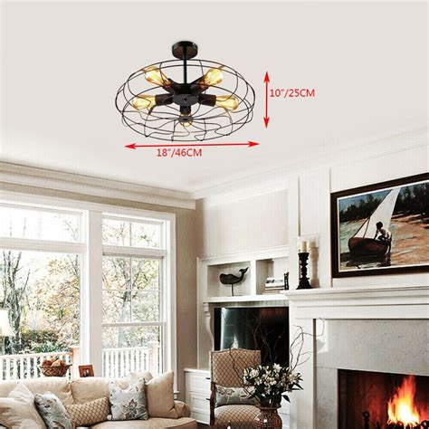 Miumaeov Light Industrial Semi Flush Mount Ceiling Light Metal