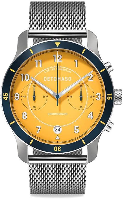 Detomaso D Montre Chronographe Quartz Analogique Pour Homme Gris