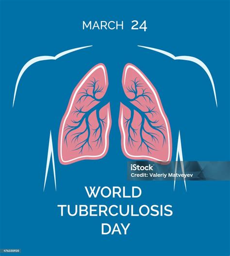 Hari Tuberkulosis Sedunia 24 Maret Ilustrasi Vektor Paruparu Manusia