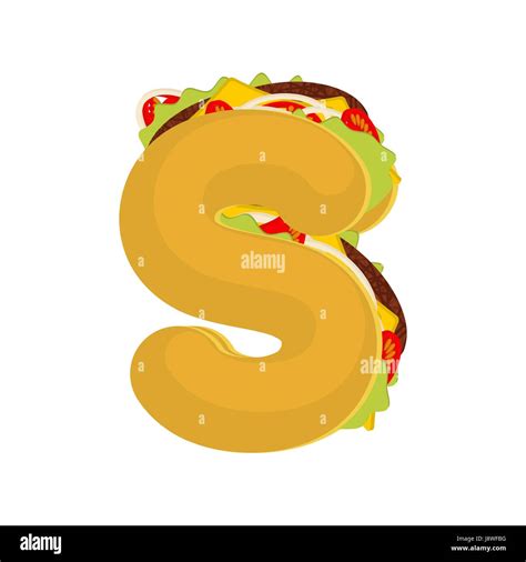 Letter S Tacos Mexican Fast Food Font Taco Alphabet Symbol Mexico