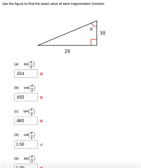 Solved Use The Figure To Find The Exact Value Of Each Chegg