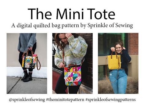 The Mini Tote Pattern, Digital Download, PDF - Etsy