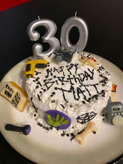 Phasmophobia Cake With Number 30 For Birthday Celebration