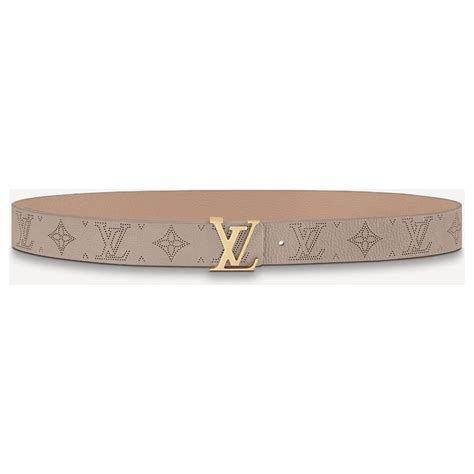 Louis Vuitton LV Gürtel Kultiger Mahina Beige Leder ref 392057 Joli