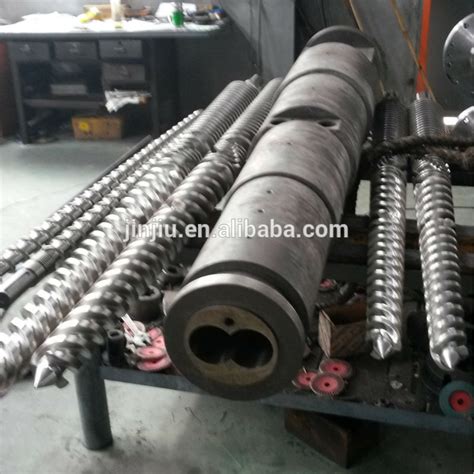 Pvc Plastic Extruder Nitriding Bimetallic Parallel Twin Screw Barrel