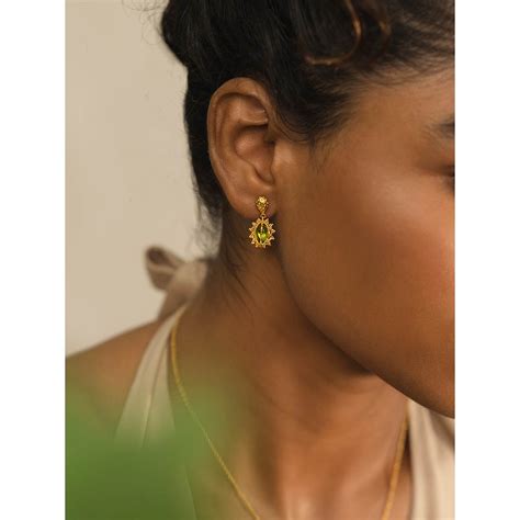 Shaya By Caratlane Magnifica Bloom Earrings In Gold Plated Silver