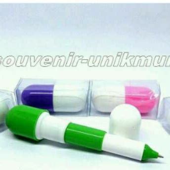 Jual Souvenir Pernikahan Pulpen Kapsul Kemas Mika Bonus Kartu Ucapan