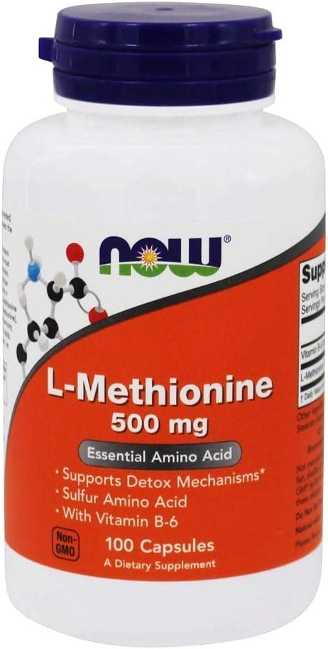 Amazon NOW Foods L Methionine 500 Mg 100 Caps Health Household