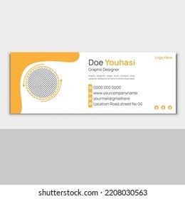 Creative Business Flat Modern Email Signature Stock Vector Royalty