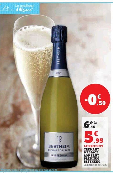 Promo Crémant D alsace Aop Brut Premium Bestheim chez Hyper U