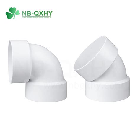 Upvc Pvc Dwv Drainage Fittings Astm D2665 45 90 Degree Elbow Pvc