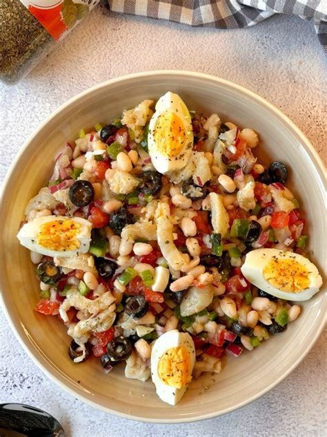 Me gusta comer sano EMPEDRAT ensalada típica catalana de alubias con