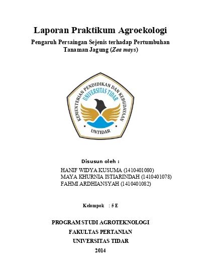 Laporan Praktikum Agroekologi Di Indonesia