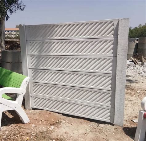 Block Design Modular RCC Precast Compound Wall For Boundary Thickness