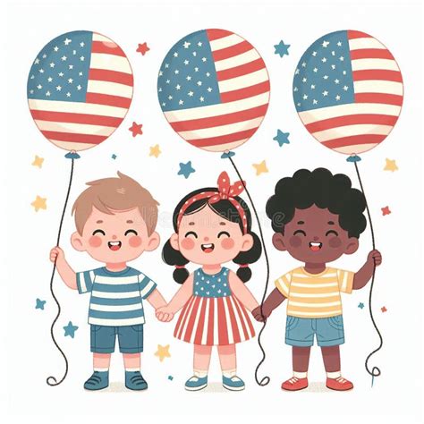 Joyful Patriots Stock Illustration Illustration Of