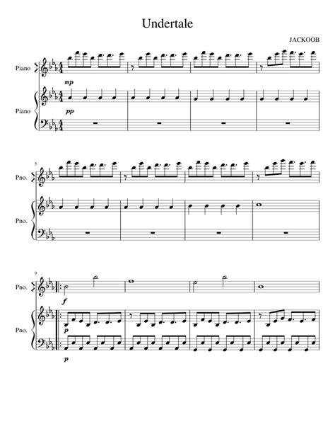 Undertale Sheet Music For Piano Download Free In Pdf Or Midi